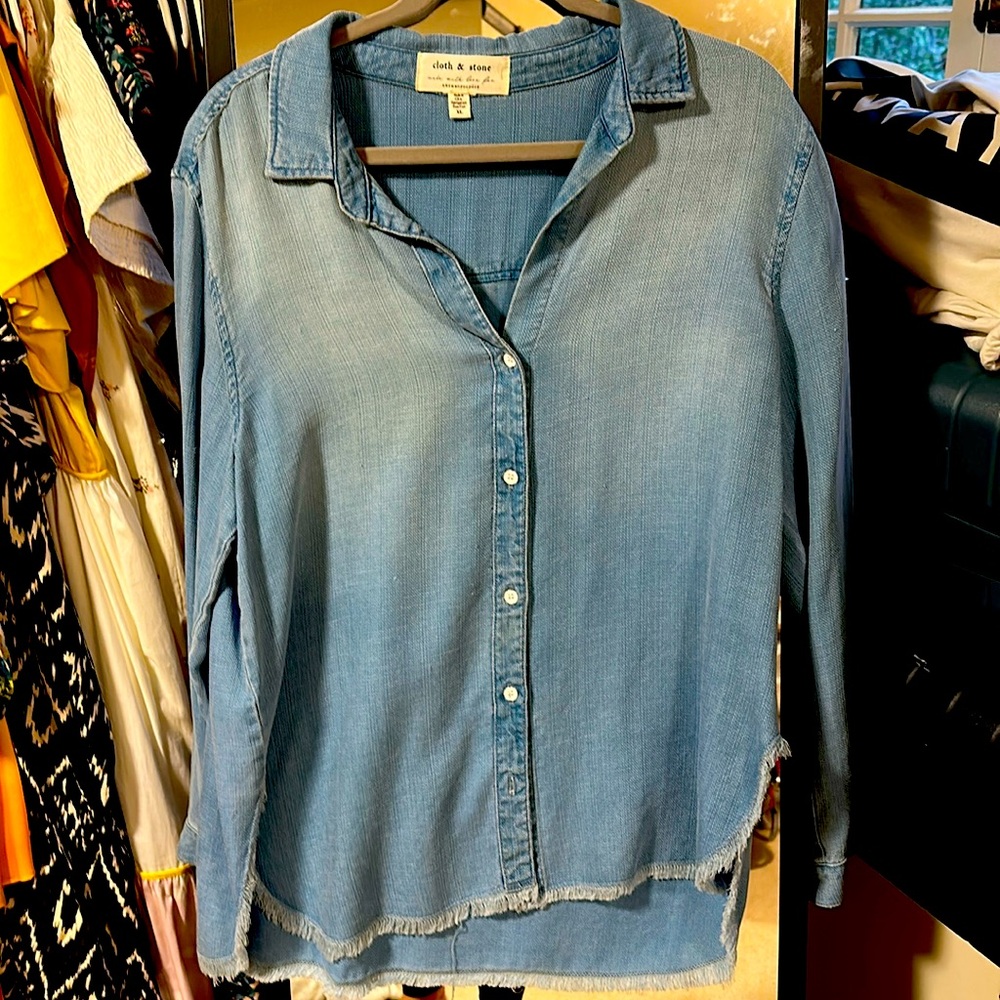 Cloth and Stone for Anthropologie denim button down shirt.